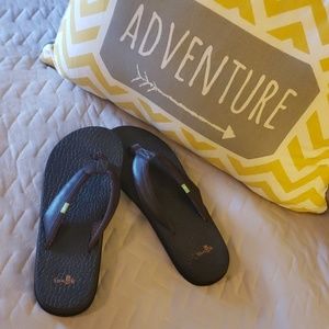 Sanuk Yoga Mat Flipflop Size 7 Brown